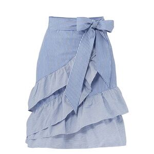 Parker Lambert Striped Blue Ruffle Skirt- size 2